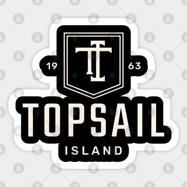 Topsail Island, North Carolina Monogram Sticker by Contentarama